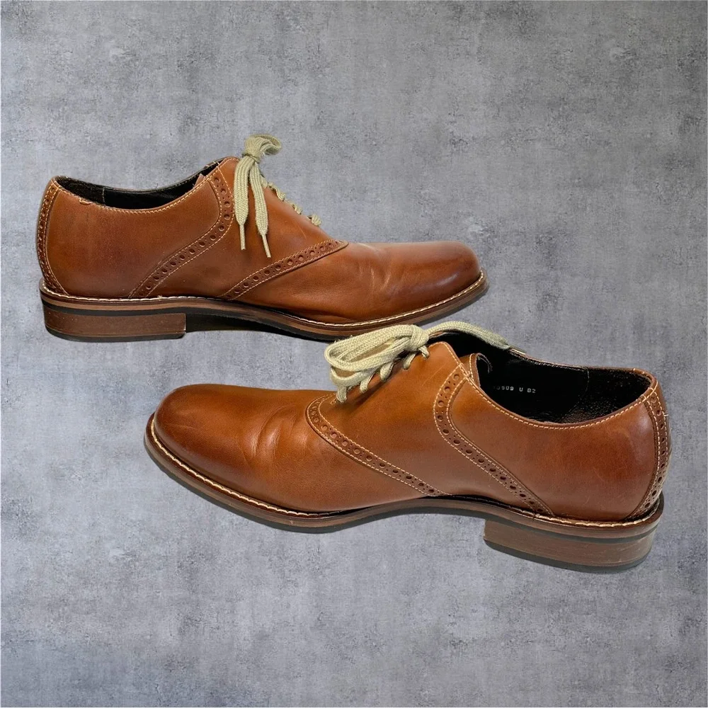 Cole Haan Drake‎ C10509 Oxford Shoes Mens 11 Brown Leather Lace Up Dress